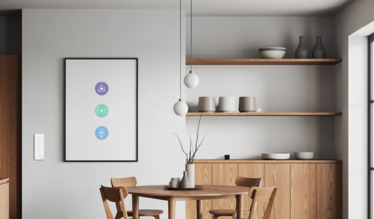 Nowoczesne mieszkanie w stylu scandi z systemem Smart Home Keemple. Zdalne sterowanie oświetleniem.